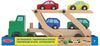 Camion autotrasportatore giocattolo con macchinine incluse Gioco in legno per bambini Camion trasporto auto Giocattolo in legno Papau - Giammoro, Commerciovirtuoso.it
