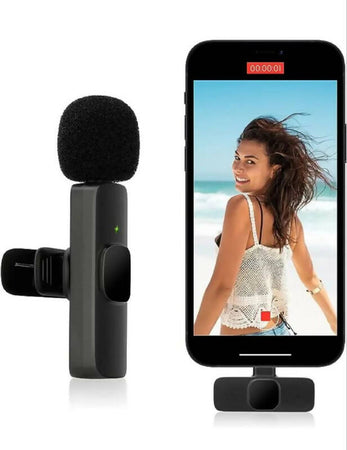 Microfono Omnidirezionale Clip Cravatta Bavero Wireless Usb Smartphone