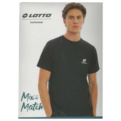 T-Shirt Uomo Nera Lotto Uomo Made in Italy Maglia Maniche Corte Girocollo Nero  Maglietta Estiva 100% Cotone Regular Fit Art. La1100 - commercioVirtuoso.it