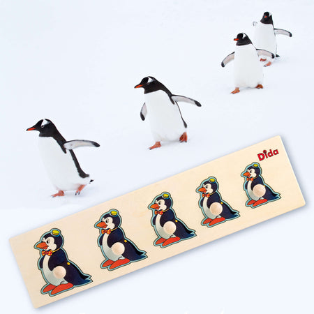 Seriazione Pinguino Gioco D'apprendimento in Legno per Bambini Giochi e giocattoli/Puzzle/Puzzle di legno Dida - Ragusa, Commerciovirtuoso.it