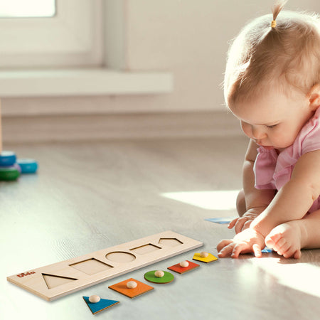 Seriazione Forme Geometriche Gioco D'apprendimento in Legno per Bambini Giochi e giocattoli/Puzzle/Puzzle di legno Dida - Ragusa, Commerciovirtuoso.it