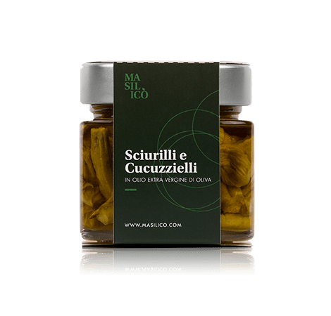 Sciurilli e cucuzzielli in olio extra vergine di oliva 190 g Masilicò
