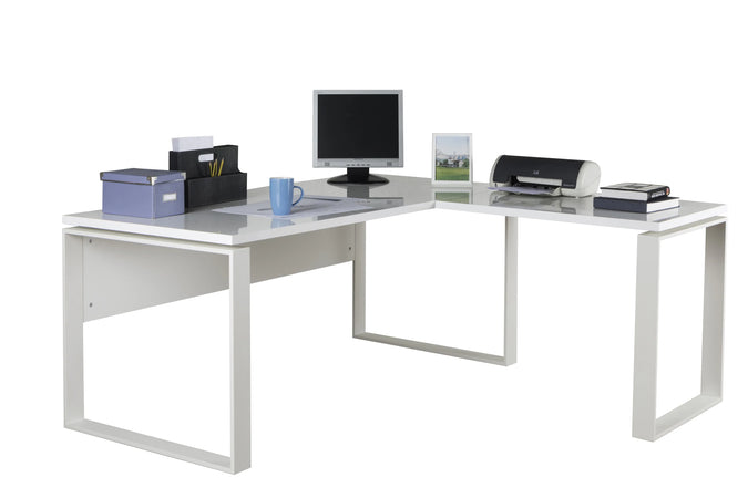 Allungo per scrivania elegante in legno Effetto 3D con piedi in Acciaio da  ufficio e stanzetta 