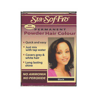 STA-SOF-FRO PERMANENT POWDER HAIR COLOUR NO AMMONIA BLACK 6G PER CAPELLI