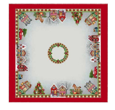 Centrotavola natalizio svezia 93×93 cm in cotone gobelin – vingi