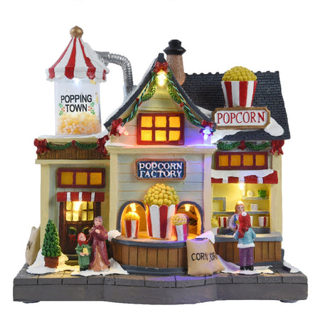 Scena animata "Negozio di pop corn" per villaggio di Natale con personaggi h 22 cm Casa e cucina/Decorazioni per interni/Addobbi e decorazioni per ricorrenze/Decorazioni natalizie/Oggettistica MagiediNatale.it - Altamura, Commerciovirtuoso.it