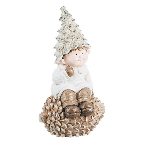 Bimbo Andel con Pigna in Polvere di Gesso Bianco e Champagne h 49 cm Casa e cucina/Decorazioni per interni/Addobbi e decorazioni per ricorrenze/Decorazioni natalizie/Schiaccianoci MagiediNatale.it - Altamura, Commerciovirtuoso.it