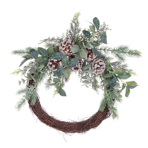 Corona Joselvn Ghirlanda Natalizia Verde con Pigna Ø 38 cm Casa e cucina/Decorazioni per interni/Addobbi e decorazioni per ricorrenze/Decorazioni natalizie/Orpelli e festoni MagiediNatale.it - Altamura, Commerciovirtuoso.it