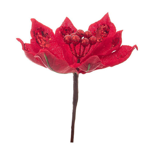 Ramo decorativo Lillie Magnolia color Rosso Ø 10 x h 25 cm Casa e cucina/Decorazioni per interni/Addobbi e decorazioni per ricorrenze/Decorazioni natalizie/Ghirlande e corone MagiediNatale.it - Altamura, Commerciovirtuoso.it