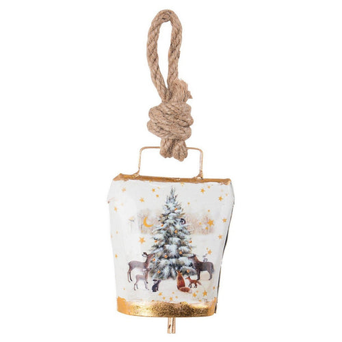 Pendaglio Campana Bosco Bianco Wendi per Albero di Natale h 11,5 cm Casa e cucina/Decorazioni per interni/Addobbi e decorazioni per ricorrenze/Decorazioni natalizie/Addobbi e decorazioni/Palle e palline MagiediNatale.it - Altamura, Commerciovirtuoso.it
