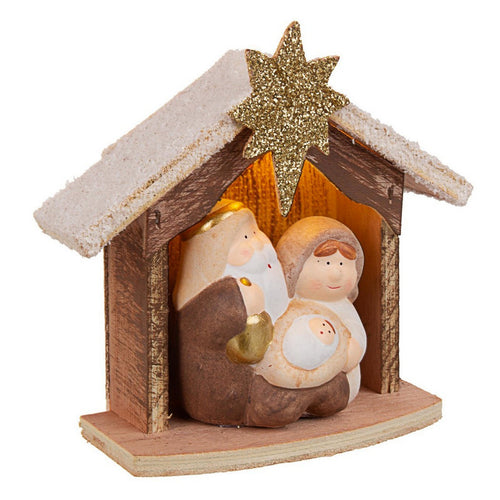 Natività con Capanna in Ceramica Betania con Led e batterie incluse Casa e cucina/Decorazioni per interni/Addobbi e decorazioni per ricorrenze/Decorazioni natalizie/Presepi/Statuine e fondali per il presepe MagiediNatale.it - Altamura, Commerciovirtuoso.it