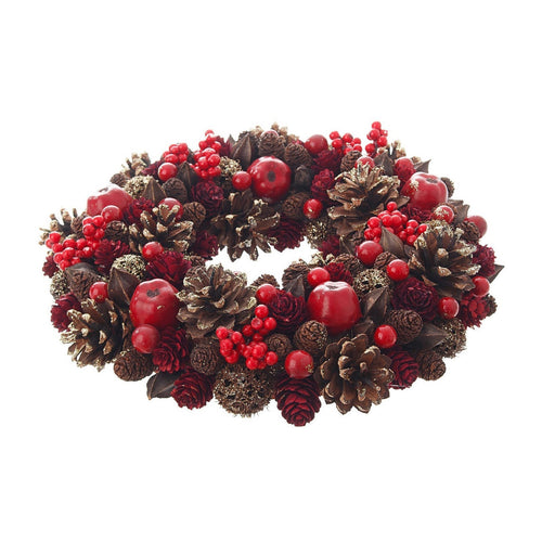 Ghirlanda Natalizia Adalia Rosso da Arredamento Ø 29 cm per Tavola e Interni Casa e cucina/Decorazioni per interni/Addobbi e decorazioni per ricorrenze/Decorazioni natalizie/Orpelli e festoni MagiediNatale.it - Altamura, Commerciovirtuoso.it