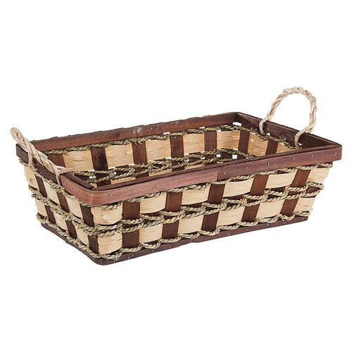 Cesta rettangolare Chantal Marrone in Vimini e Legno per decorazioni Natalizie e Regali 51 cm Casa e cucina/Decorazioni per interni/Addobbi e decorazioni per ricorrenze/Decorazioni natalizie/Oggettistica MagiediNatale.it - Altamura, Commerciovirtuoso.it