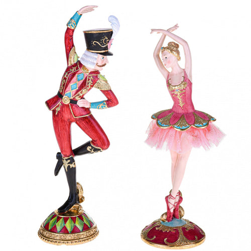 Set Clara e Soldatino Ballerina e schiaccianoci he ballano in poli-resina Storia Dino Bianchi Casa e cucina/Decorazioni per interni/Addobbi e decorazioni per ricorrenze/Decorazioni natalizie/Schiaccianoci MagiediNatale.it - Altamura, Commerciovirtuoso.it