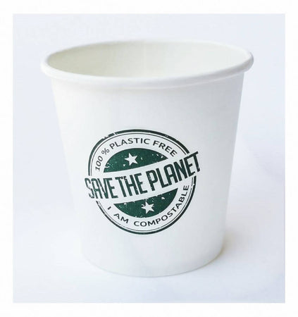 500x Bicchierini Caffè Monouso Biodegradabili E Compostabili Bicchieri  Piccoli 118ml/4oz Ecologici Bianchi Confezione Grande Da 500 Pz 