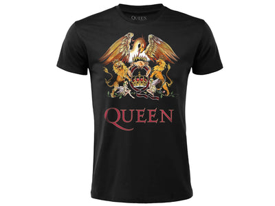 T-Shirt Queen Crest Men's T-Shirt - Black Nera Girocollo Maniche Corte Moda/Uomo/Abbigliamento/T-shirt polo e camicie/T-shirt Il Distintivo - Pesaro, Commerciovirtuoso.it