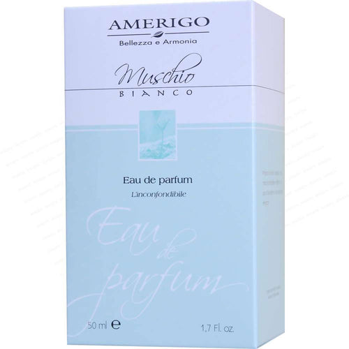 Profumo Muschio Bianco 50 ml Unisex Amerigo Profumazione Delicata per lei e per lui Profumo unisex Tiziana non solo gioielli - Civitanova Marche, Commerciovirtuoso.it