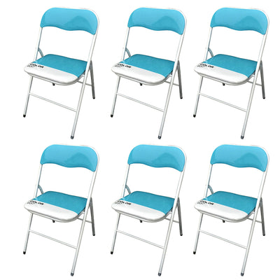 LUCIE - set di 6 sedie pieghevoli salvaspazio Blu