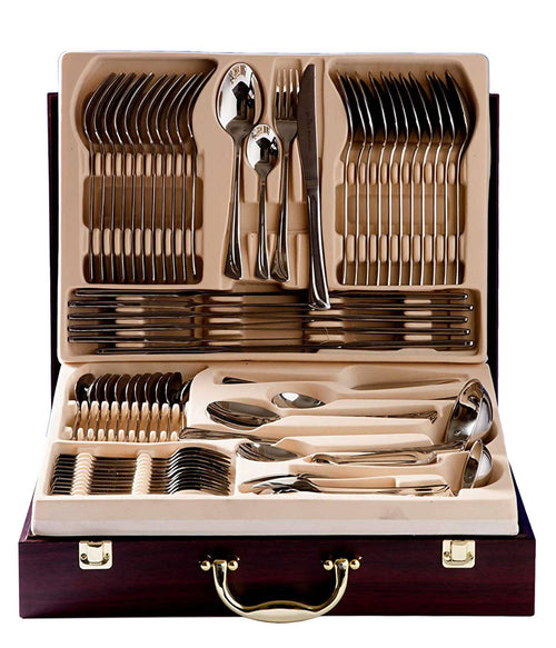 Servizio posate da tavola Acciaio 18/10 Bavaria ottingher 72 Pezzi posateria con valigetta in legno Servizio di Posate L'Orchidea - Siderno, Commerciovirtuoso.it