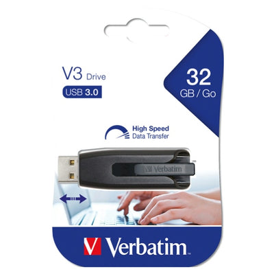 Verbatim - Usb 3.0 Superspeed Store'N'Go V3 Drive - Nero - 49173 - 32GB Elettronica/Informatica/Dispositivi archiviazione dati/Dispositivi archiviazione dati esterni/PenDrive Eurocartuccia - Pavullo, Commerciovirtuoso.it