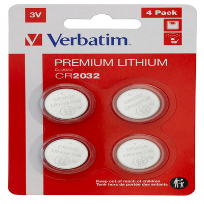 Verbatim - Blister 4 MicroPile a pastiglia CR2032 - litio - 49533 - 3V Elettronica/Pile e caricabatterie/Pile monouso Eurocartuccia - Pavullo, Commerciovirtuoso.it