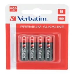 Verbatim - Scatola 4 Pile alkaline mini stilo AAA - 49920 Elettronica/Pile e caricabatterie/Pile monouso Eurocartuccia - Pavullo, Commerciovirtuoso.it