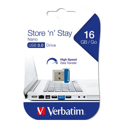 Verbatim - Usb 3.0 Store 'N'Stay Nano - 98709 - 16GB Elettronica/Informatica/Dispositivi archiviazione dati/Dispositivi archiviazione dati esterni/PenDrive Eurocartuccia - Pavullo, Commerciovirtuoso.it