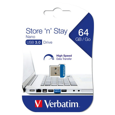 Verbatim - Usb 3.0 Store 'N'Stay Nano - 98711 - 64GB Elettronica/Informatica/Dispositivi archiviazione dati/Dispositivi archiviazione dati esterni/PenDrive Eurocartuccia - Pavullo, Commerciovirtuoso.it