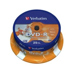 Verbatim - Scatola 25 DVD-R - stampabile - 43538 - 4 7GB Elettronica/Informatica/Accessori/Supporti vergini/BD-R Eurocartuccia - Pavullo, Commerciovirtuoso.it