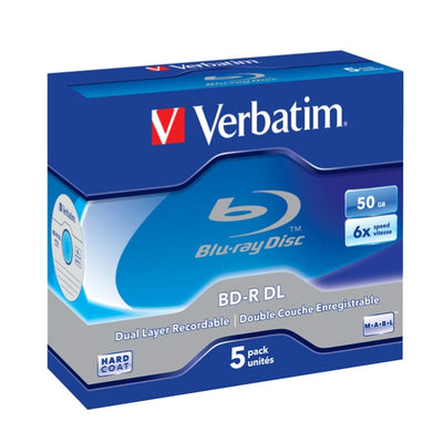 Verbatim - Scatola 5 DVD Blu Ray BD-R SL - Jewel Case - Bianco-Blu - 43748 - 50GB Elettronica/Informatica/Accessori/Supporti vergini/BD-R Eurocartuccia - Pavullo, Commerciovirtuoso.it