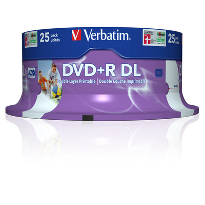 Verbatim - Scatola 25 DVD+R Dual Layer - serigrafato Spindle - 43667 - 8 5GB Elettronica/Informatica/Accessori/Supporti vergini/BD-R Eurocartuccia - Pavullo, Commerciovirtuoso.it