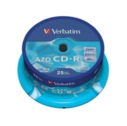 Verbatim - Scatola 25 CD-R DataLife Plus - 1x-52x - serigrafato - 43352 - 700MB Elettronica/Informatica/Accessori/Supporti vergini/BD-R Eurocartuccia - Pavullo, Commerciovirtuoso.it