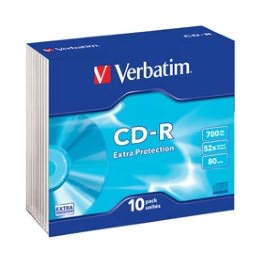Verbatim - Scatola 10 CD-R DataLife Extra Protection - slim case - 52X - 700MB Elettronica/Informatica/Accessori/Supporti vergini/BD-R Eurocartuccia - Pavullo, Commerciovirtuoso.it