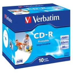 Verbatim - Scatola 10 CD-R DataLife Plus - Jewel Case - 1X-52X - stampabile inkjet - 43325 - 700MB Elettronica/Informatica/Accessori/Supporti vergini/BD-R Eurocartuccia - Pavullo, Commerciovirtuoso.it
