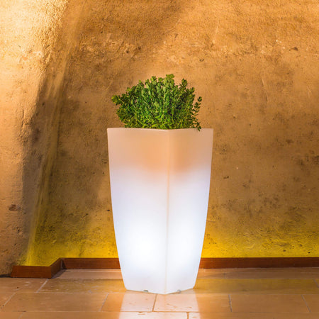 SILENTE - vaso luminoso rgb con pannello solare Multicolor Milani Home