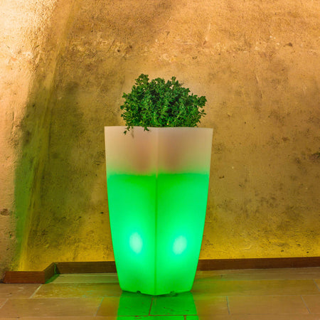 SILENTE - vaso luminoso rgb con pannello solare Multicolor Milani Home