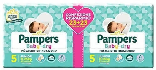 PAMPERS Pannolini Baby Dry Pannolini Per Neonato Bambino Bambina con Aloe Vera Pannolini Sanitaria Gioia del Bimbo - Villa San Giovanni, Commerciovirtuoso.it