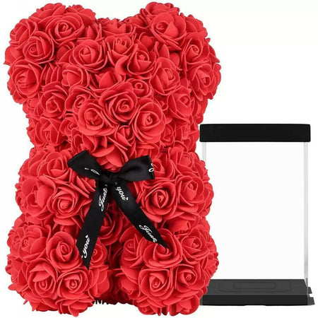 Orso Di Rose Rosse 23cm Artificiale Orsetto Idea Regalo Romantica Per San  Valentino E Anniversario Orsetto Ti Fiori Artificiali 100% Fatto A Mano (18  Su) 
