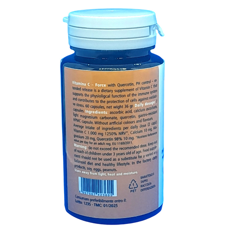 Vitamina C – Force con Quercetina, PH control – rilascio prolungato - 60 capsule
