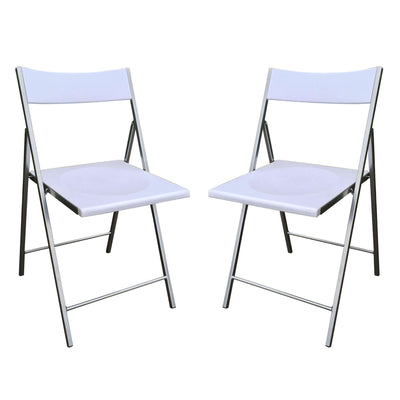 LUCIE - set di 2 sedie pieghevoli salvaspazio Bianco Milani Home