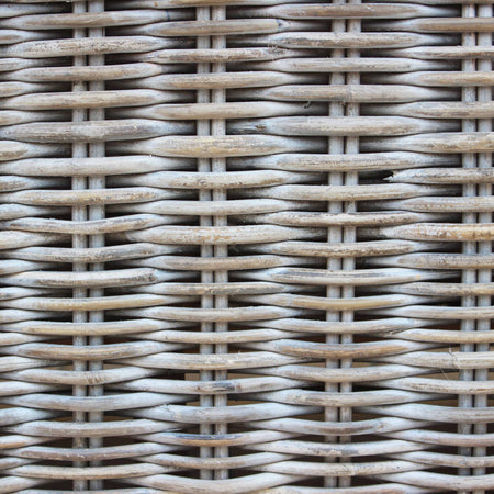 MANUS - salotto da giardino completo di cuscini intreccio in rattan Grigio Milani Home