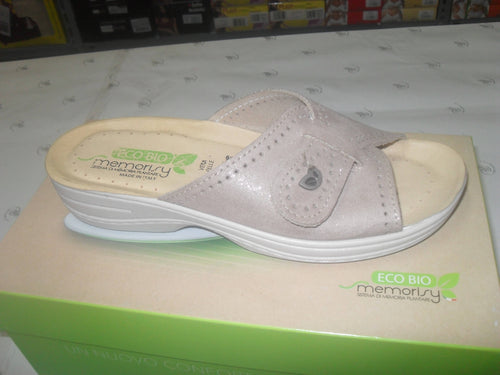 art. c6191101 ECO BIO MEMORY pantofola donna in pelle scarpe donna L'Orchidea - Siderno, Commerciovirtuoso.it