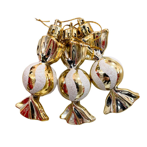 Pendagli Candy Oro decorazione per albero di natale da 7 cm, set da 3 pezzi Casa e cucina/Decorazioni per interni/Addobbi e decorazioni per ricorrenze/Decorazioni natalizie/Addobbi e decorazioni/Ciondoli e pendenti MagiediNatale.it - Altamura, Commerciovirtuoso.it