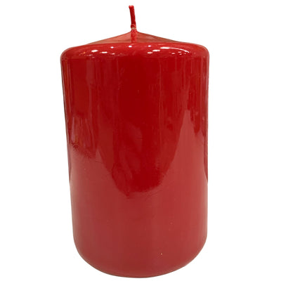 Candela laccata a forma cilindrica colore rosso per interno Ø8 x h12 cm Casa e cucina/Decorazioni per interni/Candele e portacandele/Candele/Candele a colonna MagiediNatale.it - Altamura, Commerciovirtuoso.it