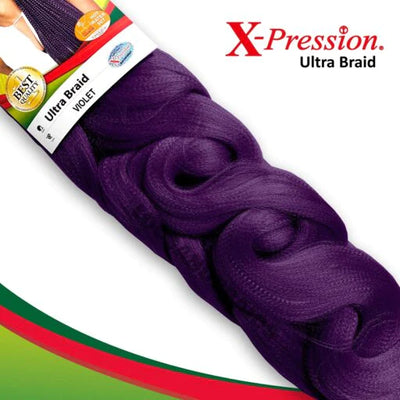 X-Pression Nigeria Extension per Capelli - Allungamento Artificiale per Treccine Colour # Violet .