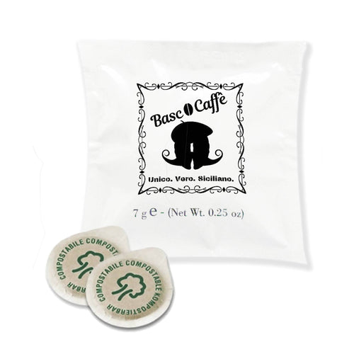 100 Cialde Caffè Compostabili Compatibili Cialda ESE 44 Caffè Artigianale Siciliano Cremoso/Intenso Basco Alimentari e cura della casa/Caffè tè e bevande/Caffè/Cialde e capsule di caffè Tabacchi LaCoccinella, Commerciovirtuoso.it