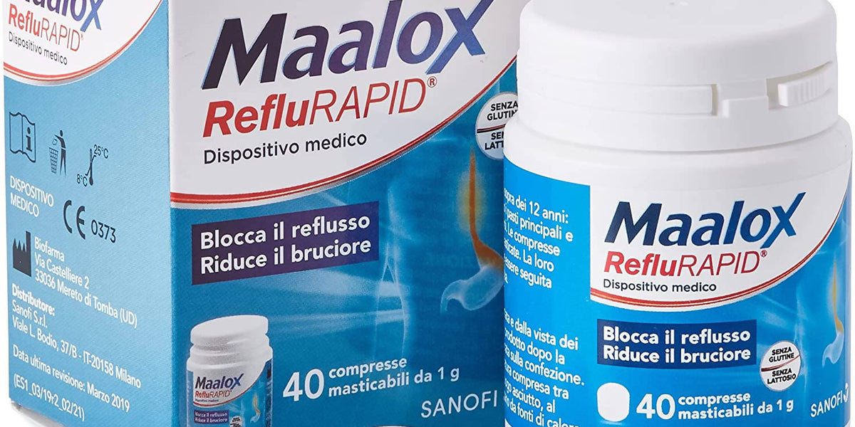 Maalox Reflu Rapid Compresse Masticabili per Il Trattamento Del Reflusso  Gastro-Esofageo Azione Rapida 40 Compresse Senza Lattosio E Senza Glutine -  commercioVirtuoso.it