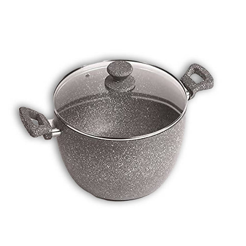 BAVARIA Cassaruola a induzione Cuore di Pietra in pietra lavica rivestimento Silhouette diametro 20cm e 24cm con coperchio in vetro casalinghi L'Orchidea - Siderno, Commerciovirtuoso.it