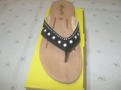 art. 1419-53 LORELLA infradito donna sandalo infradito in pelle colori nero o beige scarpe donna L'Orchidea - Siderno, Commerciovirtuoso.it