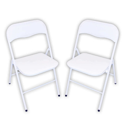 LUCIE - set di 2 sedie pieghevoli salvaspazio Bianco